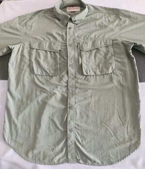 Redington Tackle Apparel Mens XL Long Sleeve Fishing Hiking Shirt Vented Button